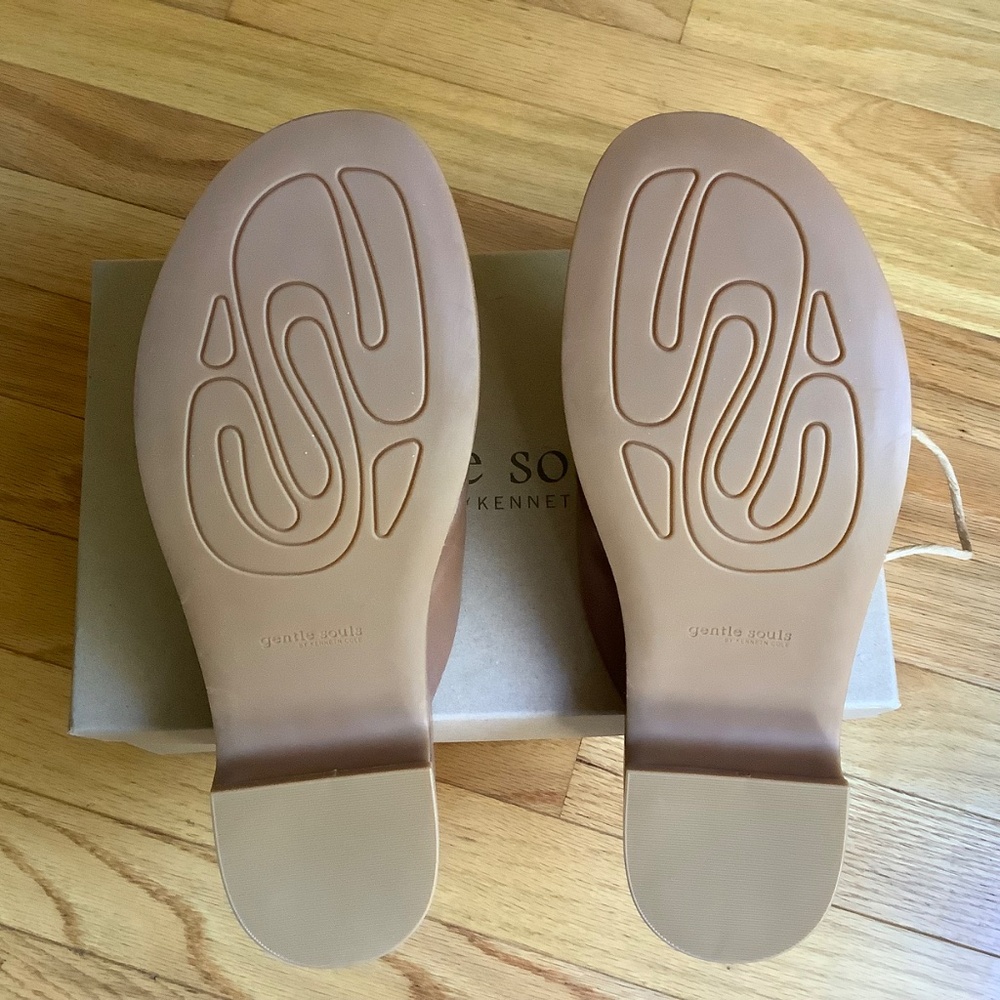 Gentle Souls River Platform Slide Sandal Luggage Leather SZ 9.5 - Picture 10 of 13